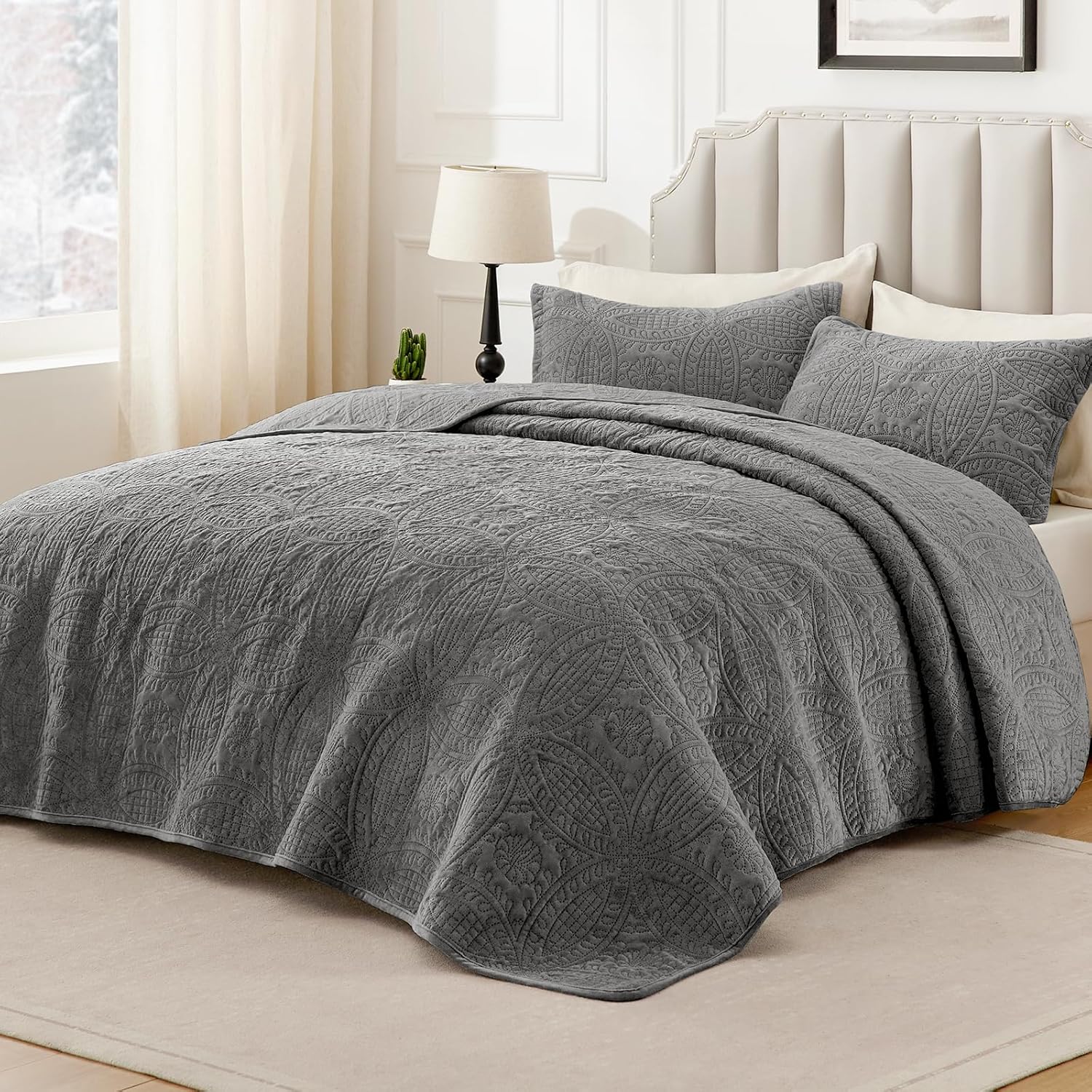 Juego de colcha de terciopelo para cama queen