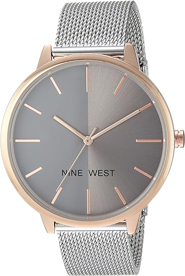 Nine West – Reloj de pulsera de malla para mujer