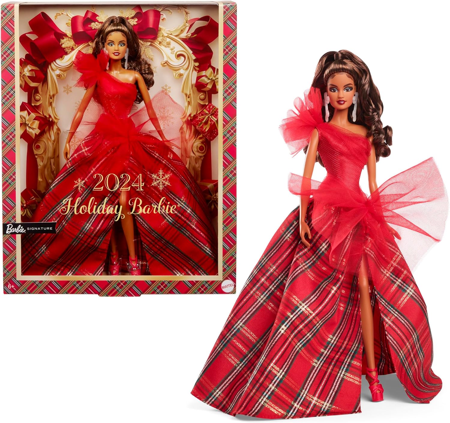 Barbie Signature Muñeca de Colección Holiday Doll Cabello Castaño