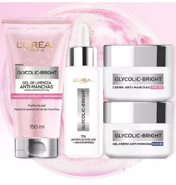 MERCADO LIBRE: L’oréal Paris Kit Rutina Glycolic Bright Anti-manchas