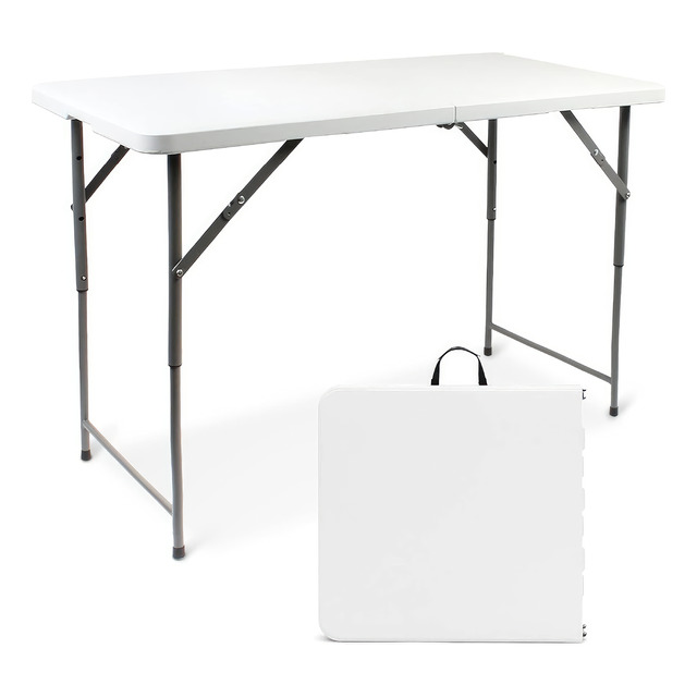 Mercado libre: Mesa Plegable Plástico Portafolio Jardín Portátil 122×61 Cm