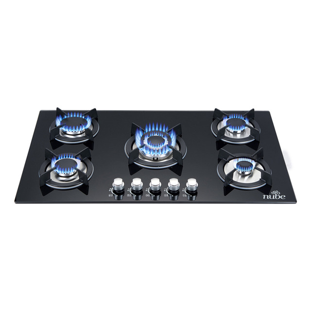 Parrilla A Gas Premiun Nube Plateada 5 Quemadores Color Negro