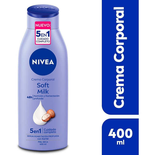 Crema corporal NIVEA Soft Milk piel seca 400ml