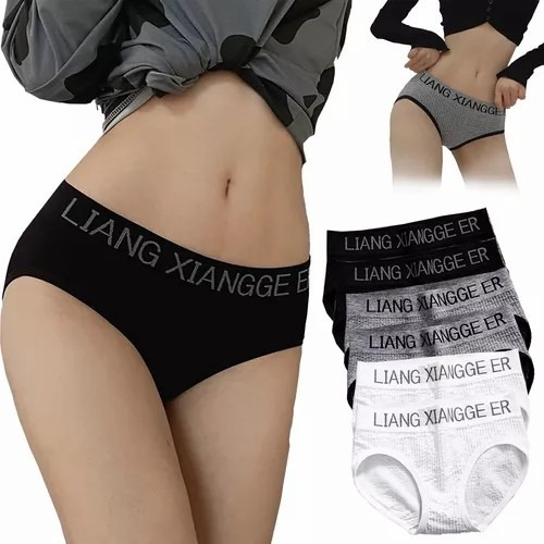 Pack 6 Bragas Algodón Puro De Transpirable De Para Mujer