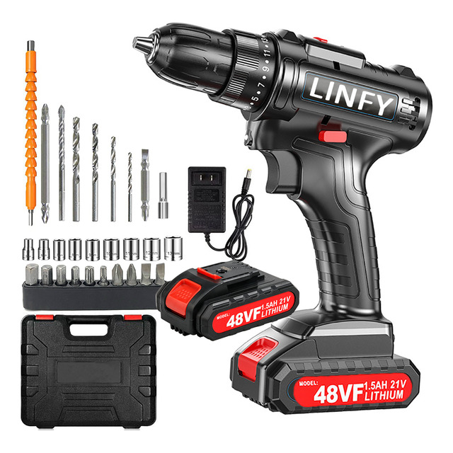 Taladro Destornillador Atornillador Con Batería Litio 21v