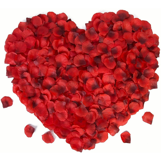 2000 Pétalos De Rosa De Seda Artificial Rojos