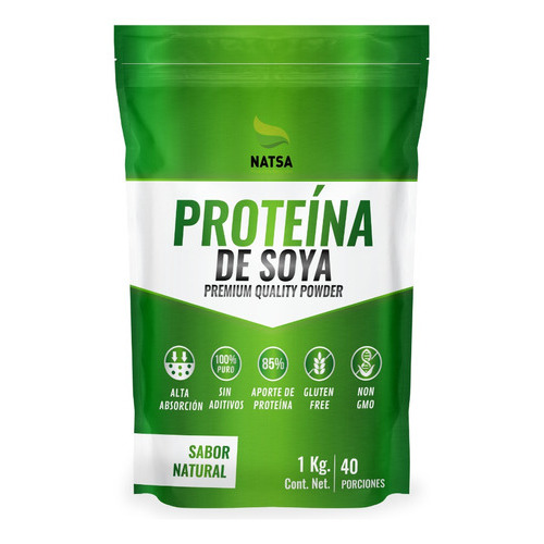 Natsa Proteina De Soya Calidad Premium 1 Kg Sabor Natural
