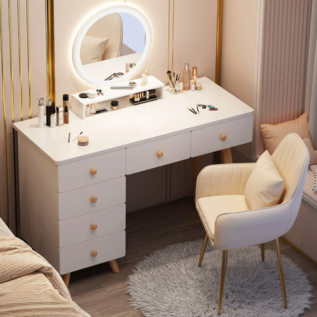 Mercado libre: Tocadores De Dormitori Modernos Con 6 Cajones Y Led Espejo