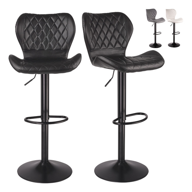 Mercado libre: Set De 2 Bancos De Cocina Barra Silla Taburete Respaldo Alto