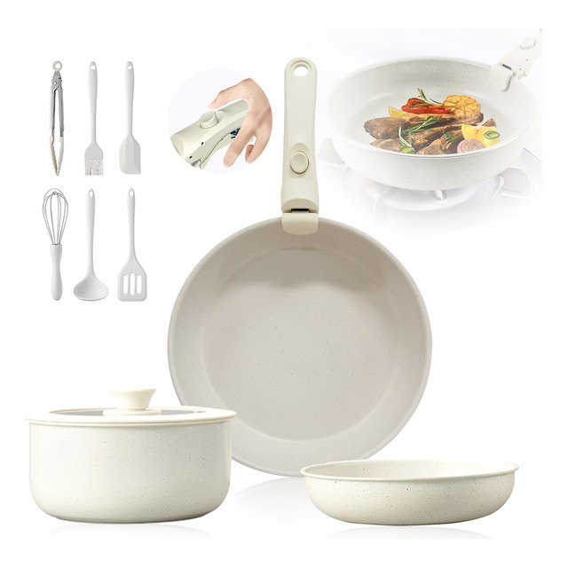 Batería De Cocina Sartén Antiadherente Juego Ollas 11 Piezas