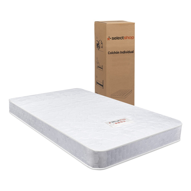 Colchón Individual Memory Foam Con Resorte Ortopédico