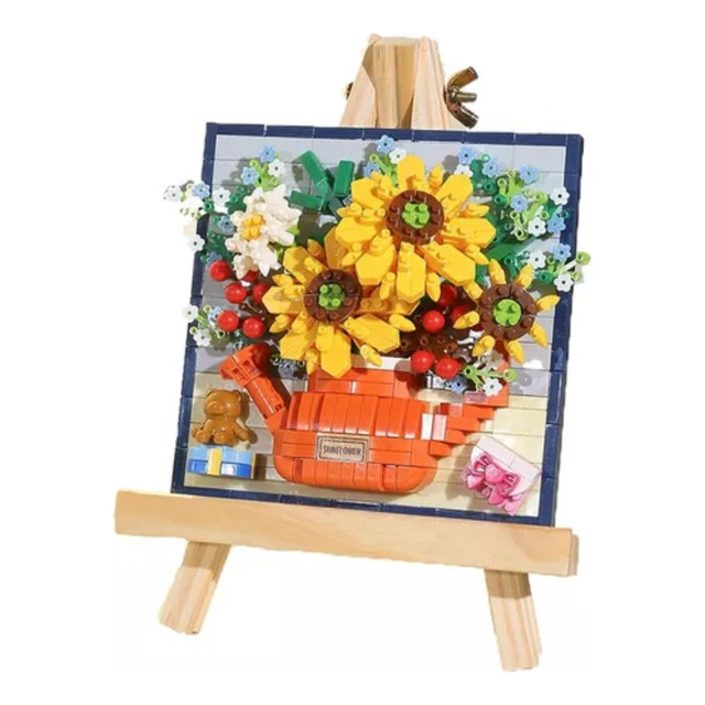 Juego De Bloques De Construcción De Ramo De Flores