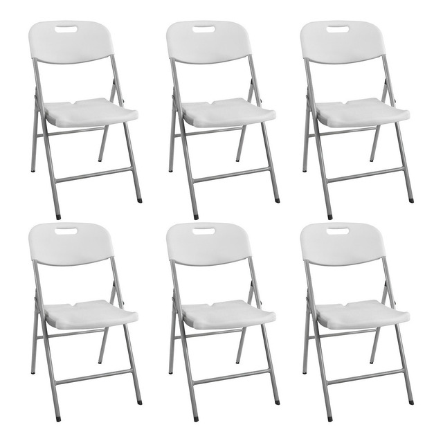 Mercado libre: Silla Plastica Plegable Blanca cada uno sale en $ 346.5