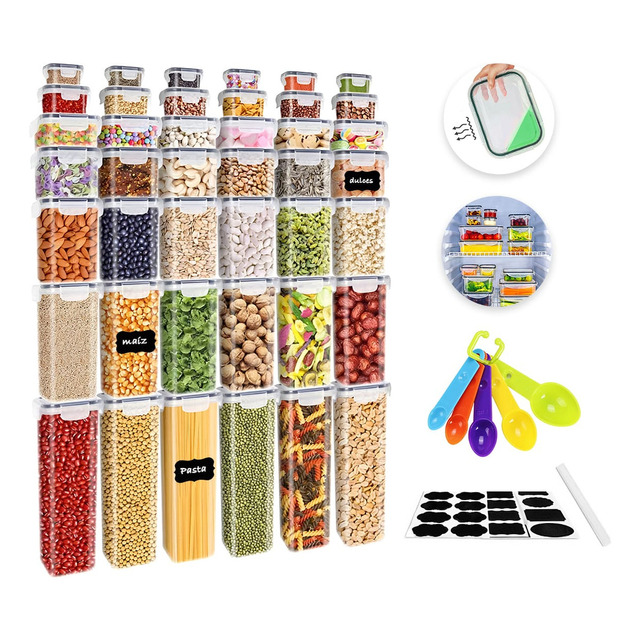 Mercado libre: Recipientes Herméticos De Almacenamiento De Cocina 42 Pz