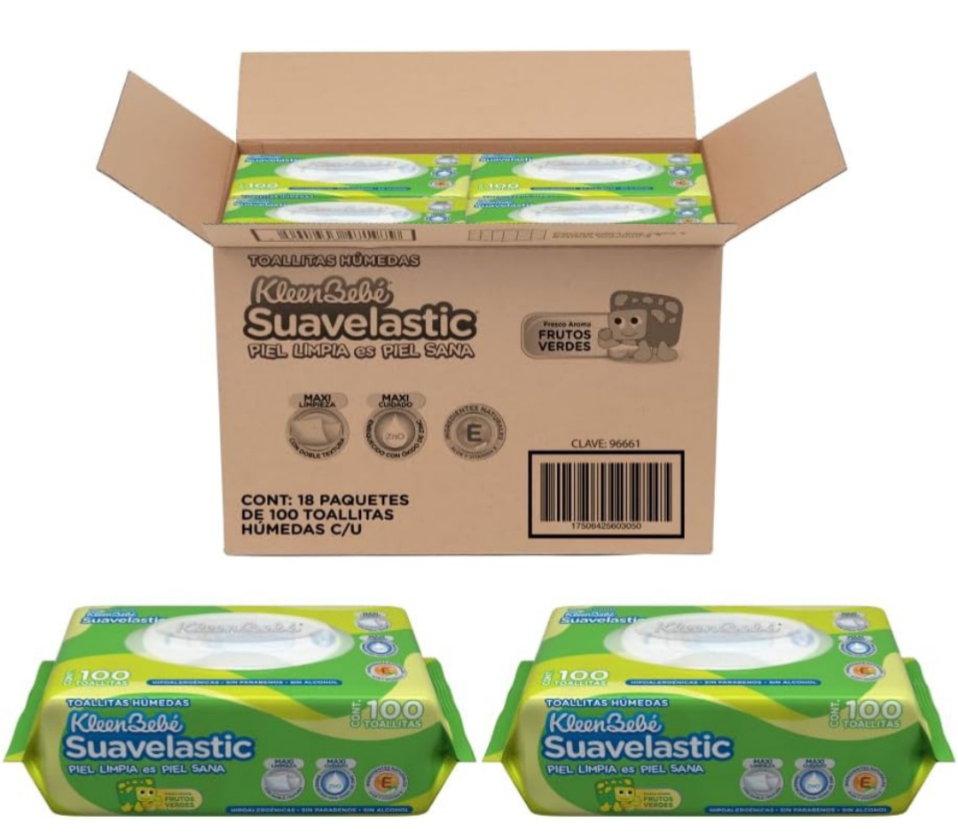 Suavelastic – Kleenbebé Toallas Húmedas para Bebé Suavelastic Max, 1800 Piezas