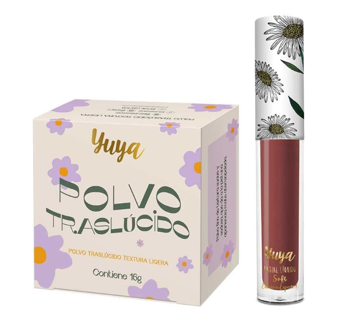 Yuya – Polvo traslúcido + Labial Líquido