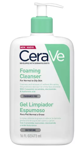 Gel Cerave Limpiador Espumoso Piel Normal A Grasa
