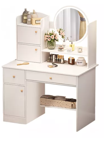 Tocador Multifuncional Con Espejo Led Con Cajas
