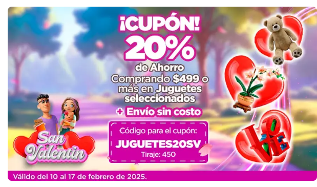 BODEGA AURRERA : CUPON 20% DE AHORRO EN JUGUTES SELECCIONADOS