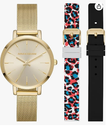 Skechers – Reloj de cuarzo para mujer y banda intercambiable
