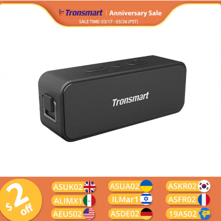 Aliexpress: Altavoz Tronsmart T2 Plus versión mejorada con Bluetooth 5.3