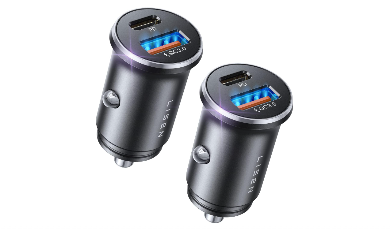 Paquete de 2 Cargadores 48W para Auto Carga Rapida PD 30W, C QC 18W