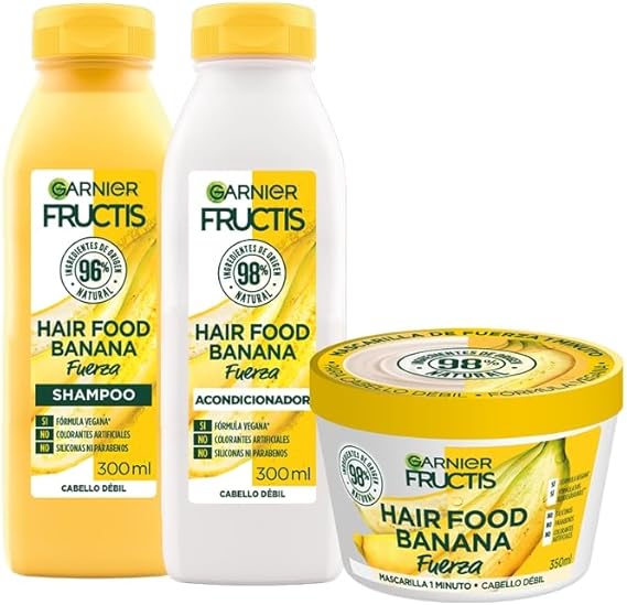 Kit Fructis Hair Food Banana, para cabello débil