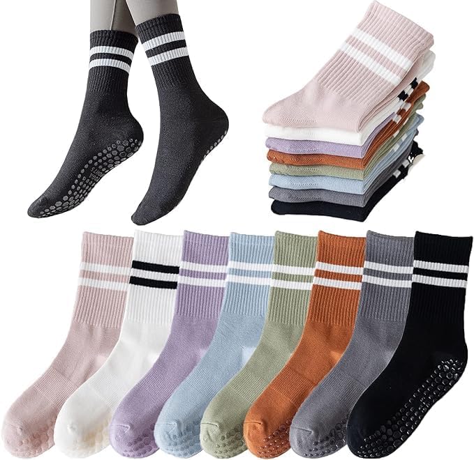 8 pares de calcetines largos de yoga