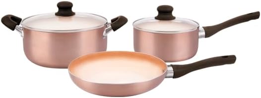 Bateria De Cocina Con Triple Capa Antiadherente Ceramico 5 Piezas