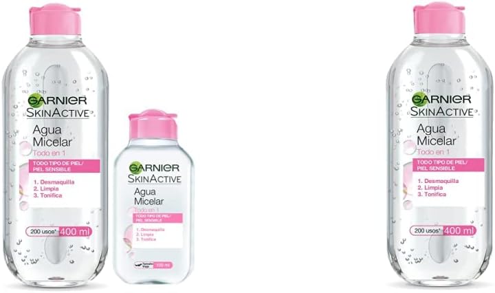 Kit Micelar Todo en uno, agua micelar 2 de  400ml y 100ml