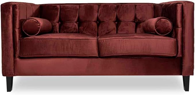 SOCHIC – Sofá Retro de Terciopelo Madison de 2 plazas