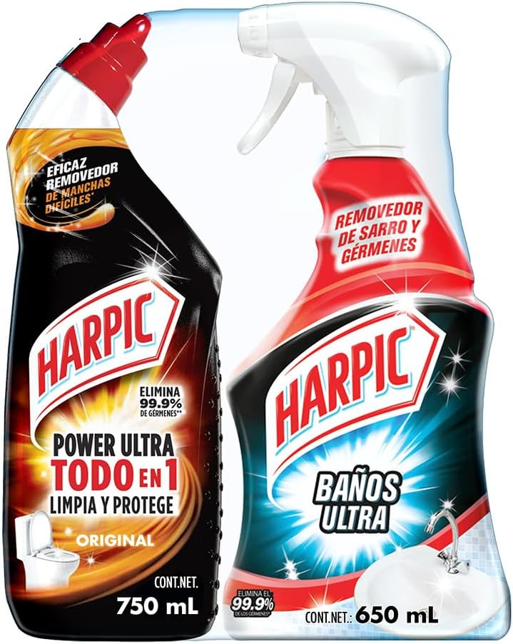 Harpic Harpic Power Ultra + Harpic Baños Ultra, Paquete De 2