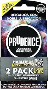 Prudence, 2 Pack, Full Sensitive + Zero, 2 Cajas de 3 Condones cada una.