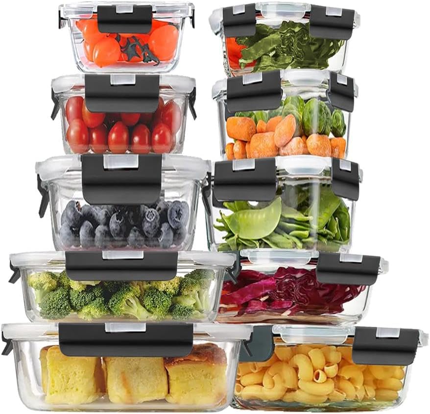 TANNYS KITCHEN Juego de recipientes de vidrio