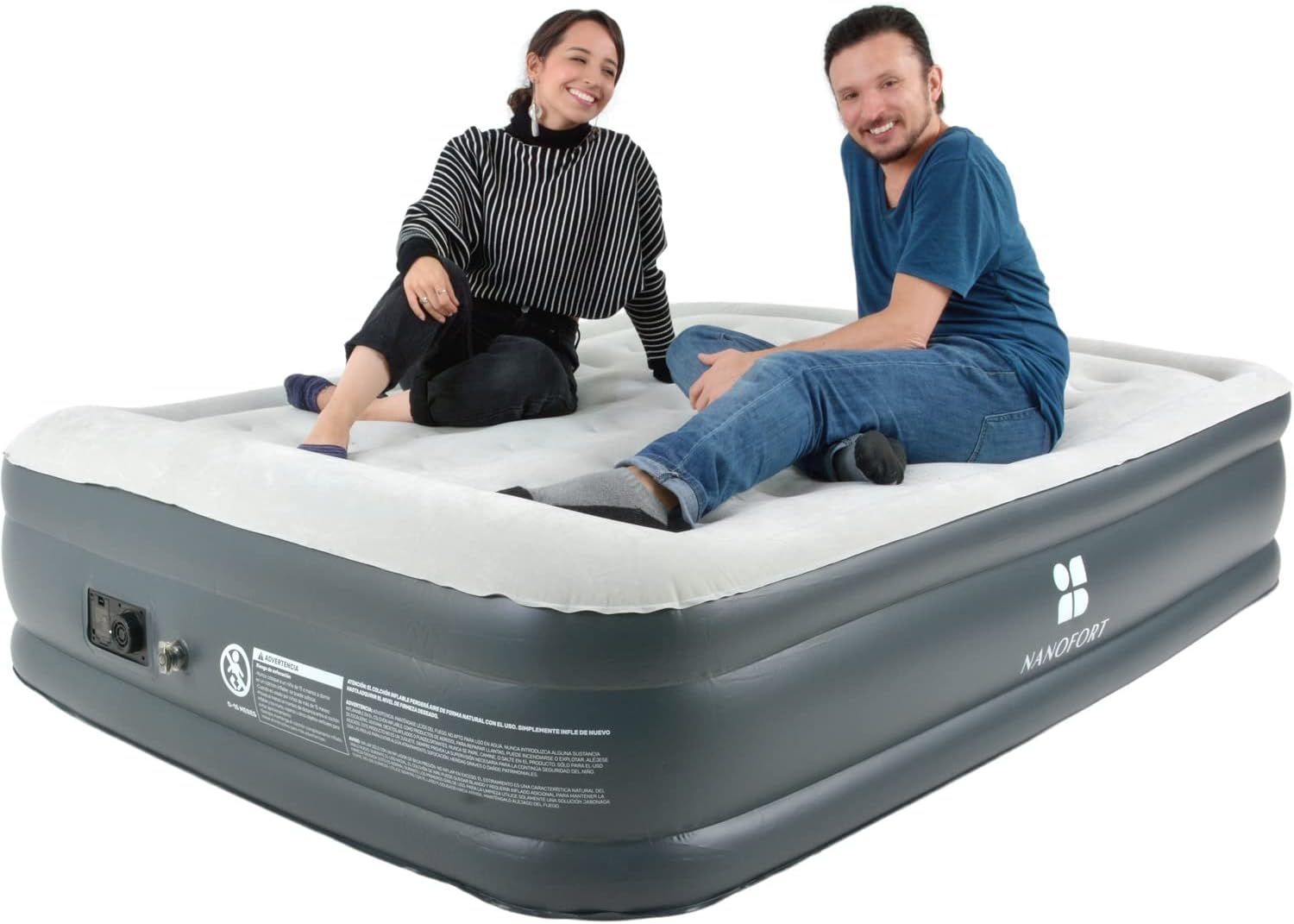 Colchon Inflable Queen Size Bomba Incluida