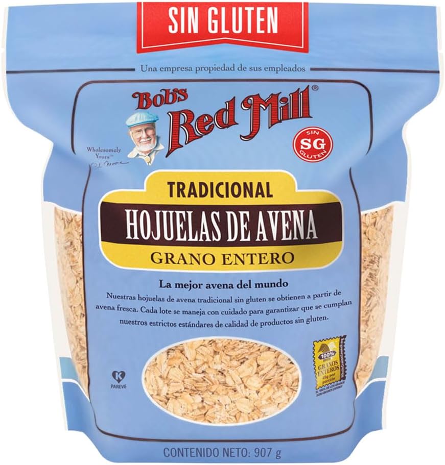 Hojuelas de avena tradicional sin gluten, 907g, 907 gramos