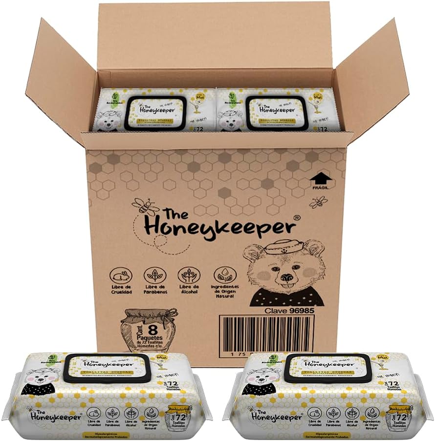 Honey Keeper Toallitas Humedas para Bebé, Caja con 576 Pieza