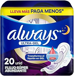 Always Nocturna Ultra Invisible Toallas Extra Largas 20 Unidades