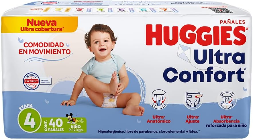 Pañal Desechable, Etapa 4 Niño, con 40 Piezas