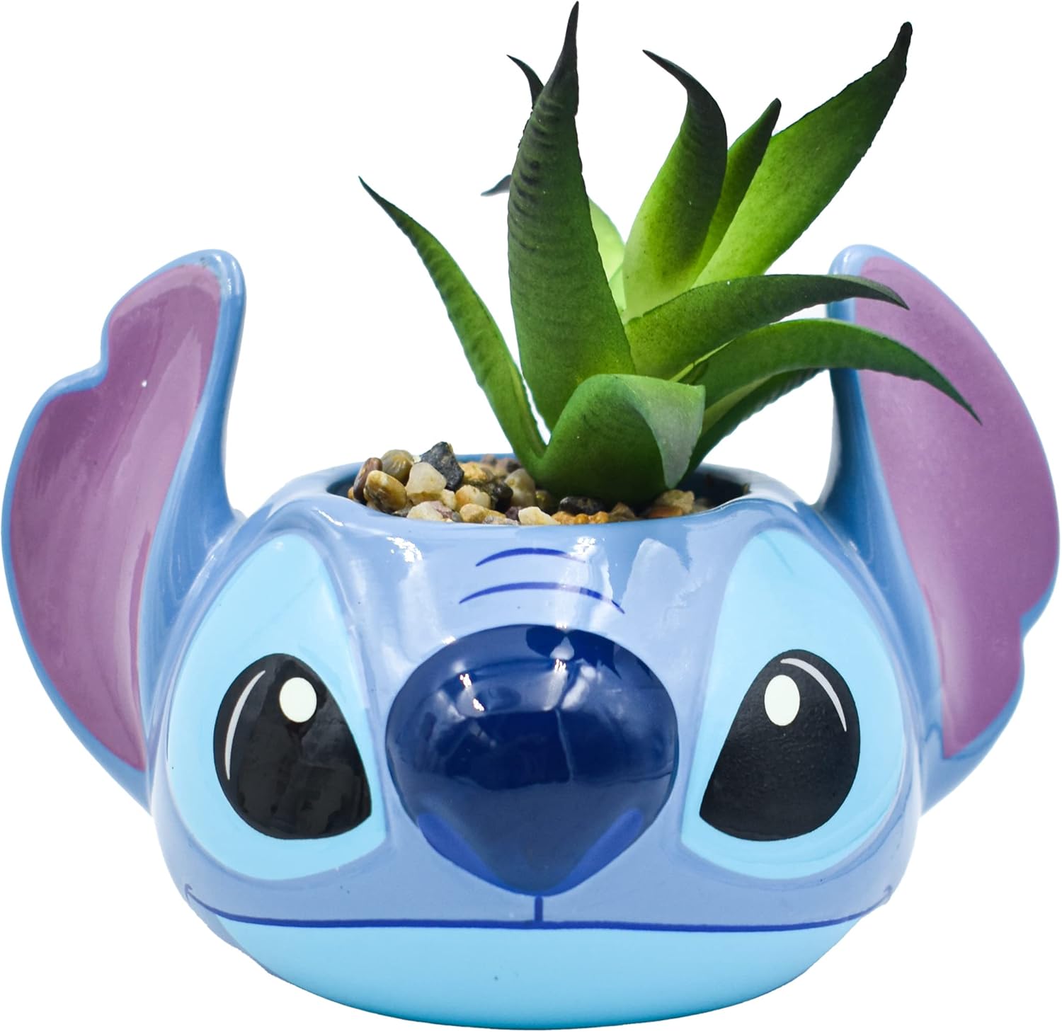 Fun Kids Maceta Decorativa de Cerámica con Suculentas Artificiales