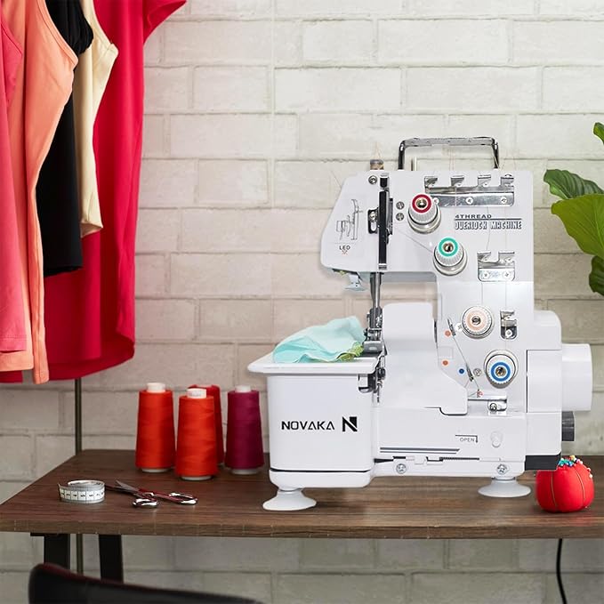 Novaka Máquina De Coser Eléctrica De 4 Hilos