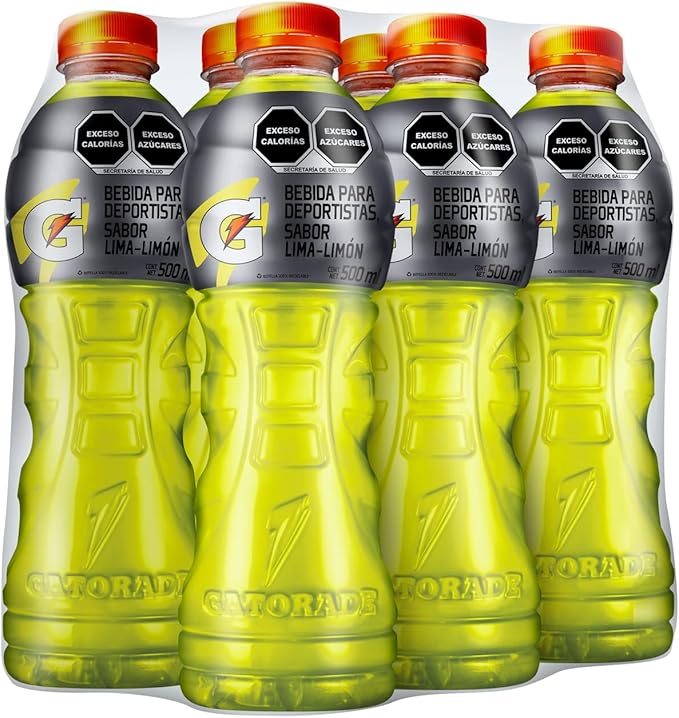 Gatorade, Sabor de Lima-Limon, 6 Pack, 500 Mililitros