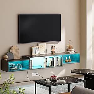 Simple Wisdom Mueble Flotante para TV 70″ con Luces LED