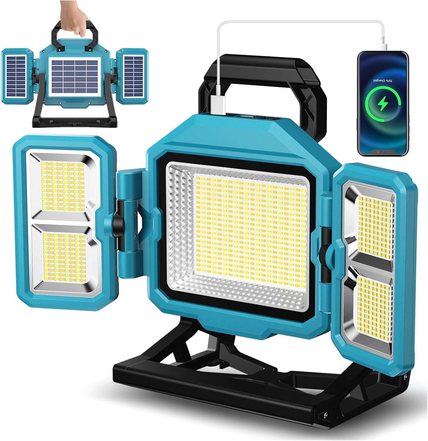 Lámpara de trabajo recargable, luz de trabajo recargable de 16500 mAh/50000