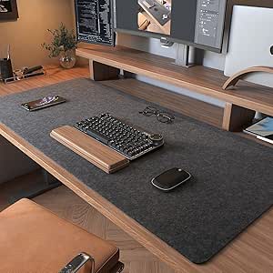 DAWNTREES 100x40cm Desk Mat,Alfombrilla de Fieltro para Escritorio