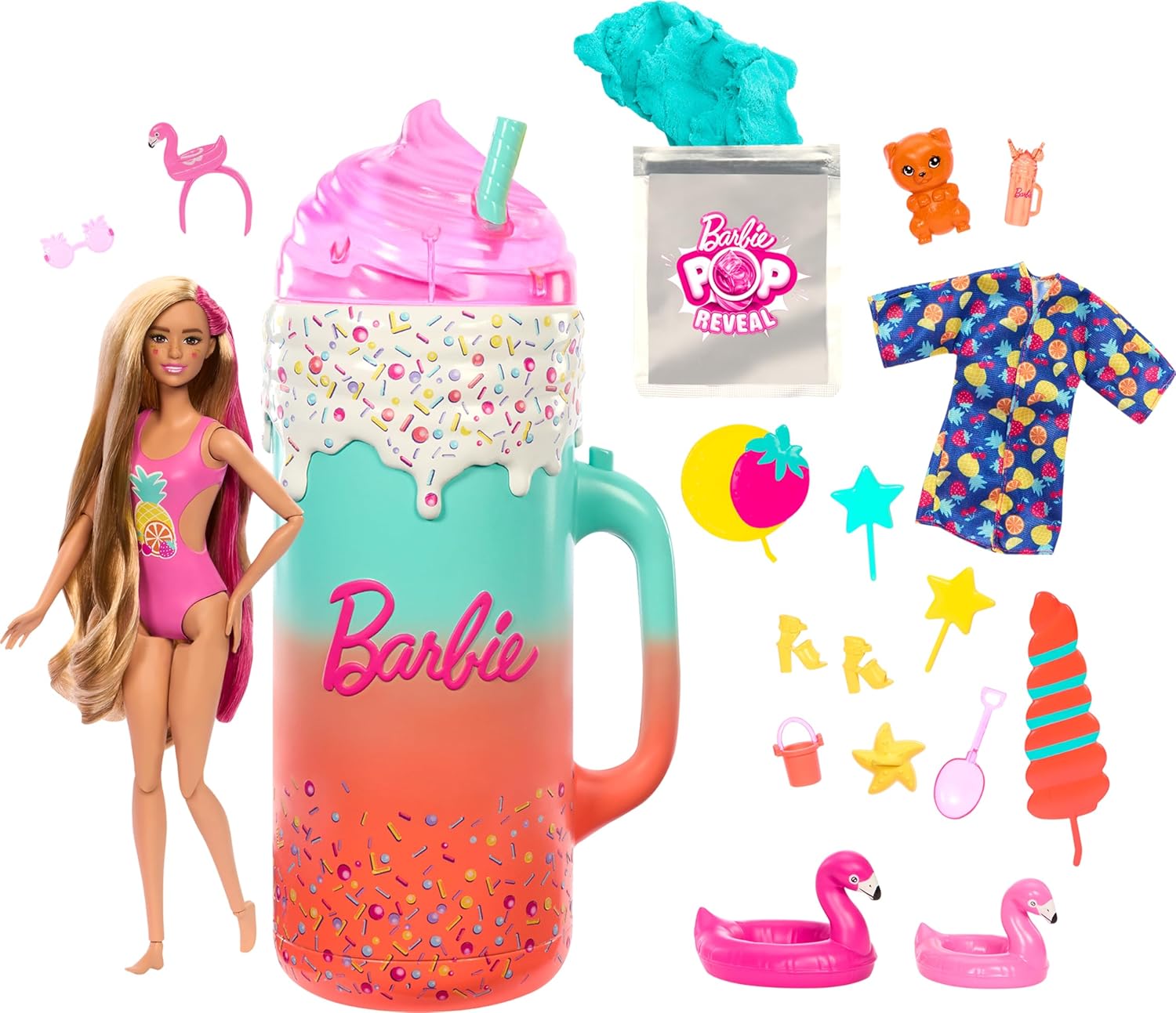 Barbie, Pop Reveal, Set de Juego Smoothie Tropical