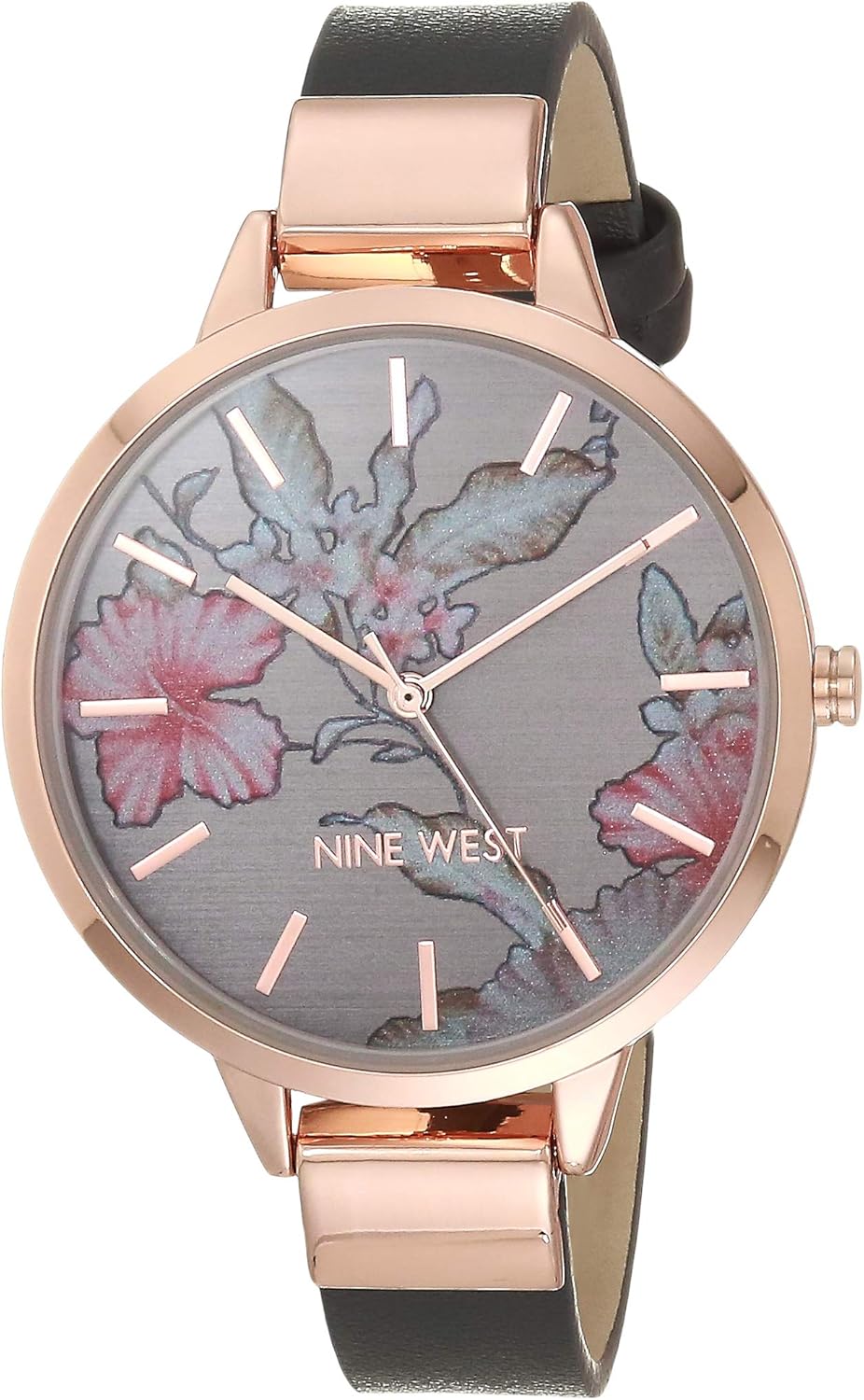 Nine West – Reloj de pulsera con esfera floral para mujer