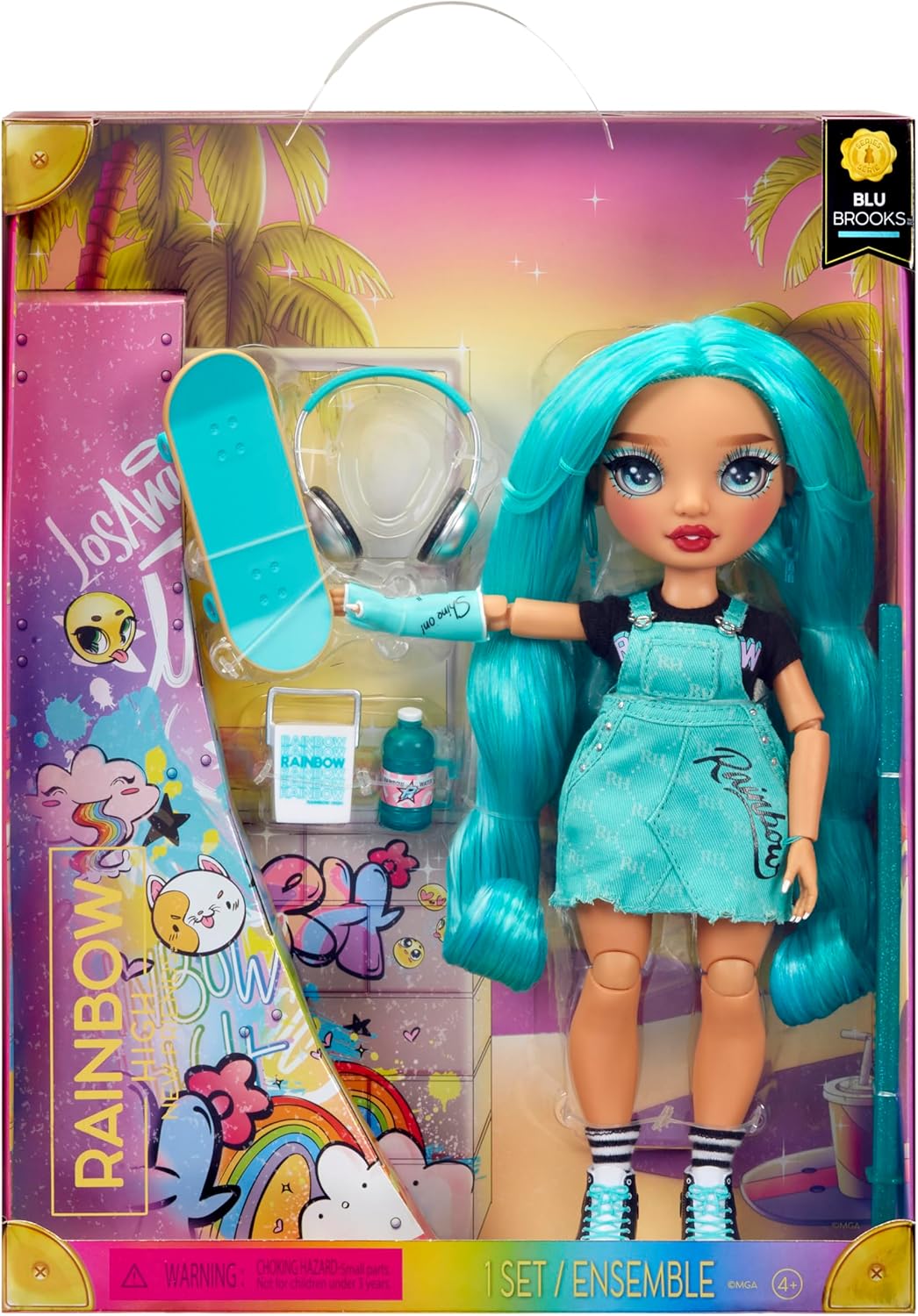 Rainbow High Muñeca New Friends – BLU Brooks con Estilo Y Accesorio