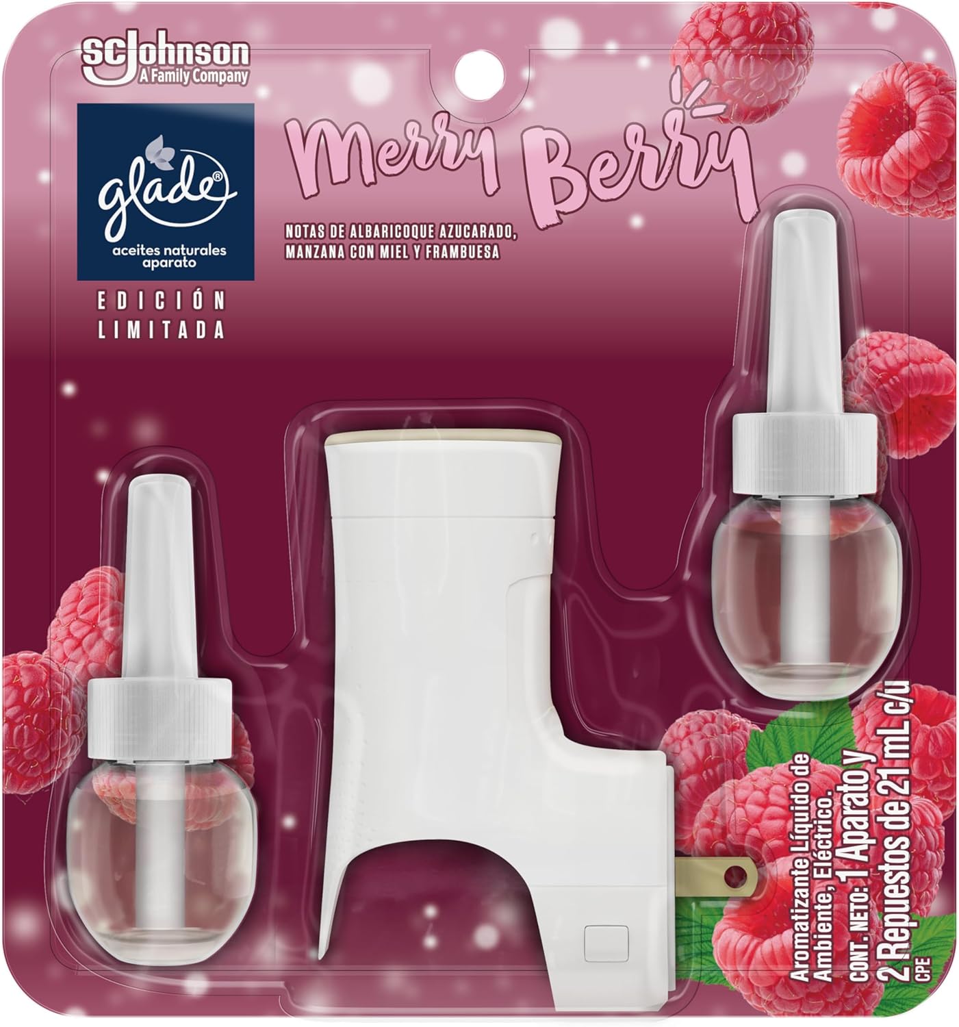 Aromatizante para Hogar Líquido Eléctrico, aparato + 2 repuestos