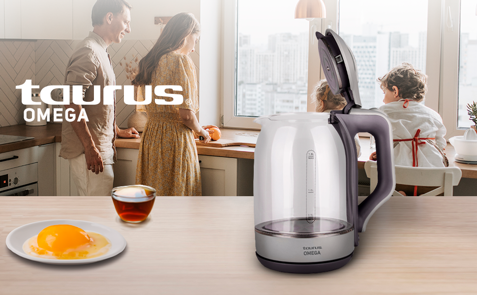 TAURUS OMEGA | Tetera eléctrica de cristal